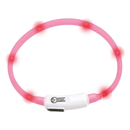 LED-Katzenhalsband in Rosa