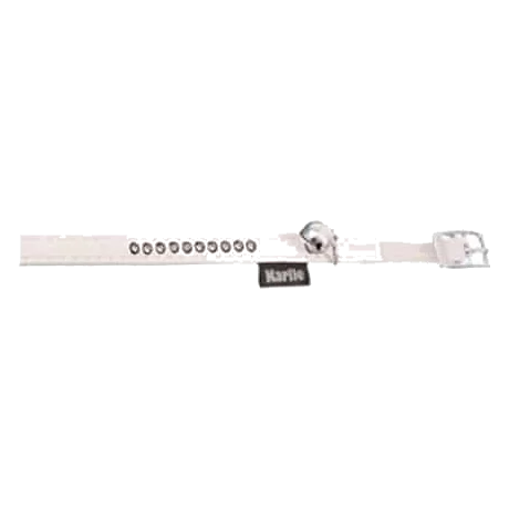Monte Carlo Katzenhalsband, Weiß, 11 mm, 30 cm