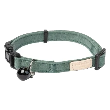 FuzzYard Life Katzenhalsband aus Baumwolle, Myrtle Green
