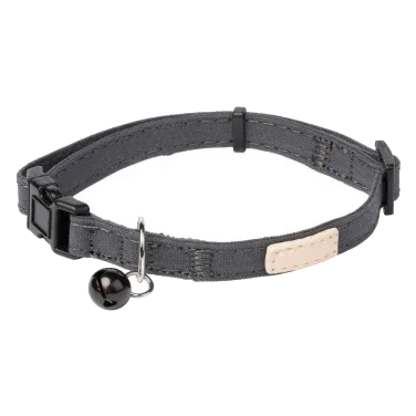 FuzzYard Life Katzenhalsband aus Baumwolle, Slate Grey