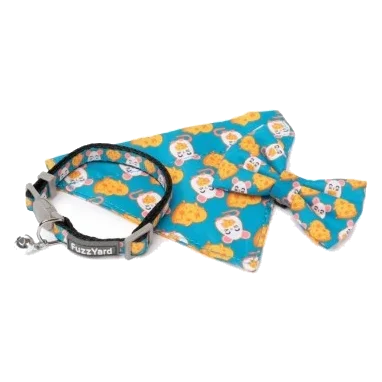 Katzenhalsband mit Fliege FuzzYard Cheesy Hearts