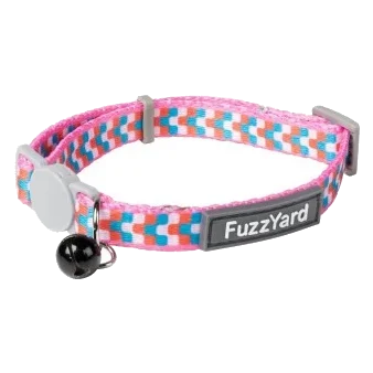 Katzenhalsband FuzzYard Groovelock in Orange und Rosa
