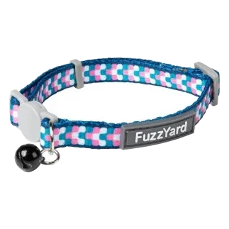 Katzenhalsband FuzzYard Groovelock in Türkis und Rosa