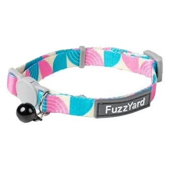 Katzenhalsband FuzzYard New Wave in Türkis und Rosa