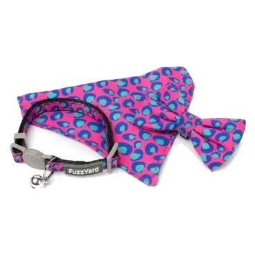 Katzenhalsband mit Fliege FuzzYard Wild One Bubblegum