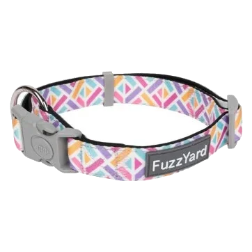Hundehalsband FuzzYard Bubblegum Burst aus gepolstertem Neopren