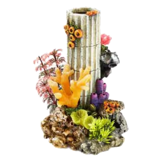 Mittlere Steinsäule mit Pflanzen Aquarium Deko