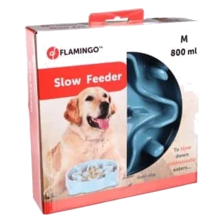 Flamingo Beno Anti-Schling-Napf blau für Hunde, Größe M, 800 ml