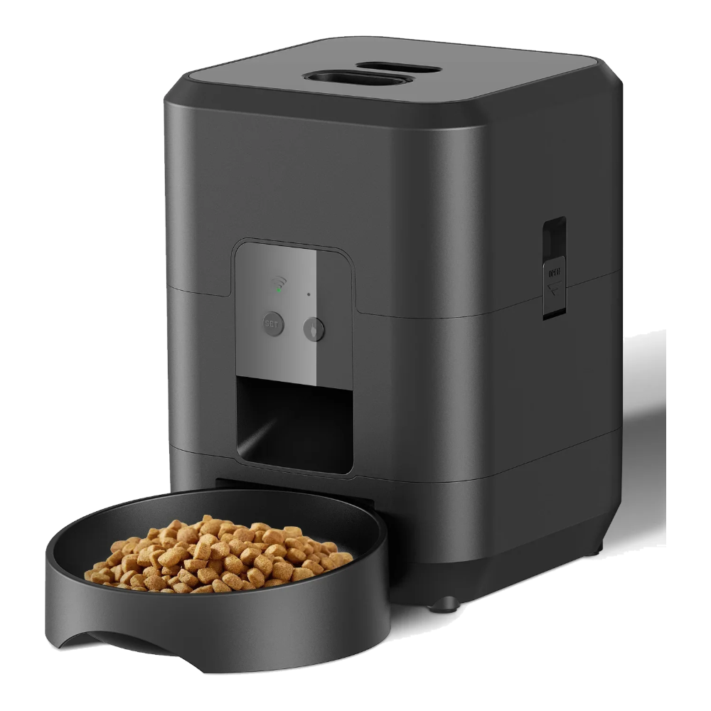 Futterautomat Katze in Schwarz mit WLAN und Timer