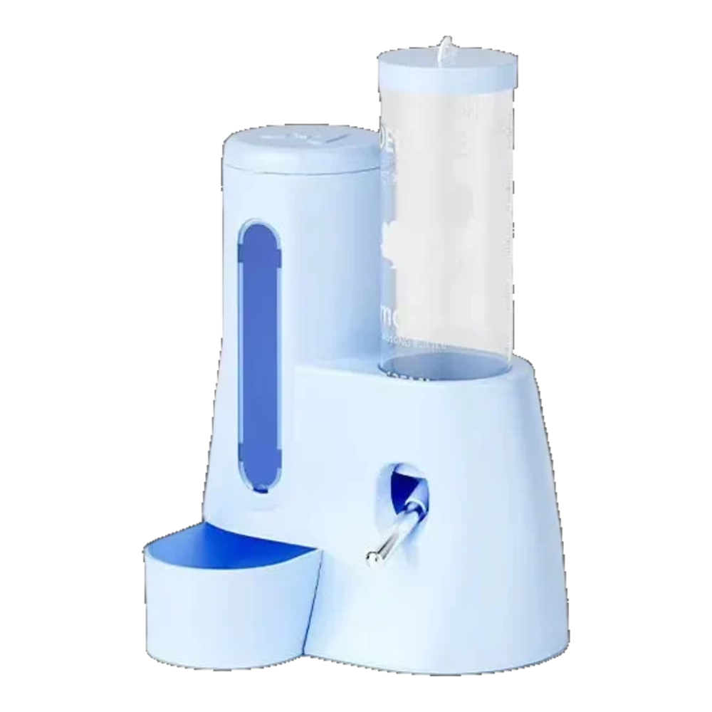 2-in-1 Futter- und Wasserspender für Hamster in Blau