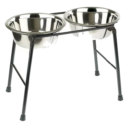 Erhöhter Doppelnapf Classic, Metallständer, 900 bis 4000 ml