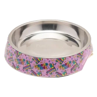 Flacher Katzennapf FuzzYard Fiesta 420 ml, rutschfest