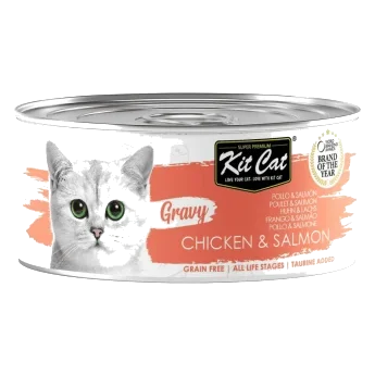 Nassfutter für Katzen Kit Cat Gravy Huhn und Lachs 70 g