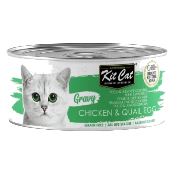 Nassfutter für Katzen Kit Cat Gravy Huhn und Wachtelei 70 g