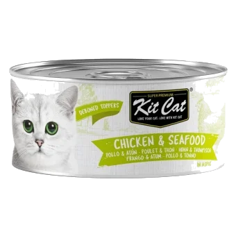 Nassfutter für Katzen Kit Cat Toppers Huhn und Thunfisch in Gelee 80 g