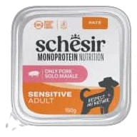 Schesir Monoprotein Nassfutter Hund Schwein, Schale 150 g