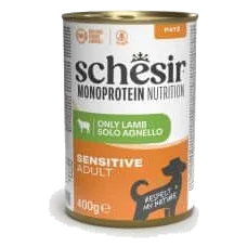 Schesir Monoprotein Nassfutter Hund Lamm, Dose 400 g