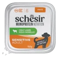 Schesir Monoprotein Nassfutter Hund Lamm, Schale 150 g