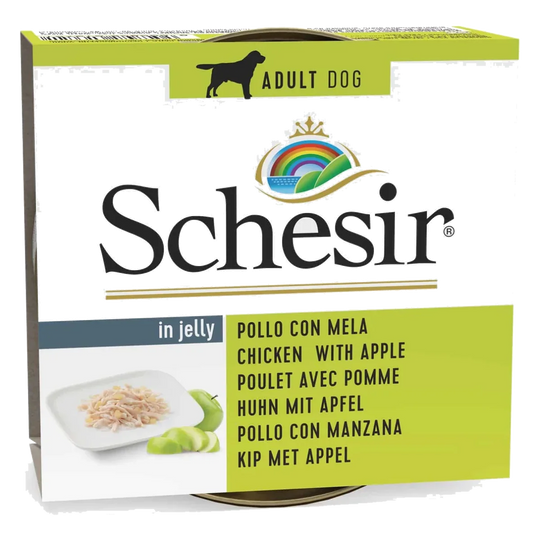 Schesir Nassfutter Hund Huhn mit Apfel in Gelee, 150 g