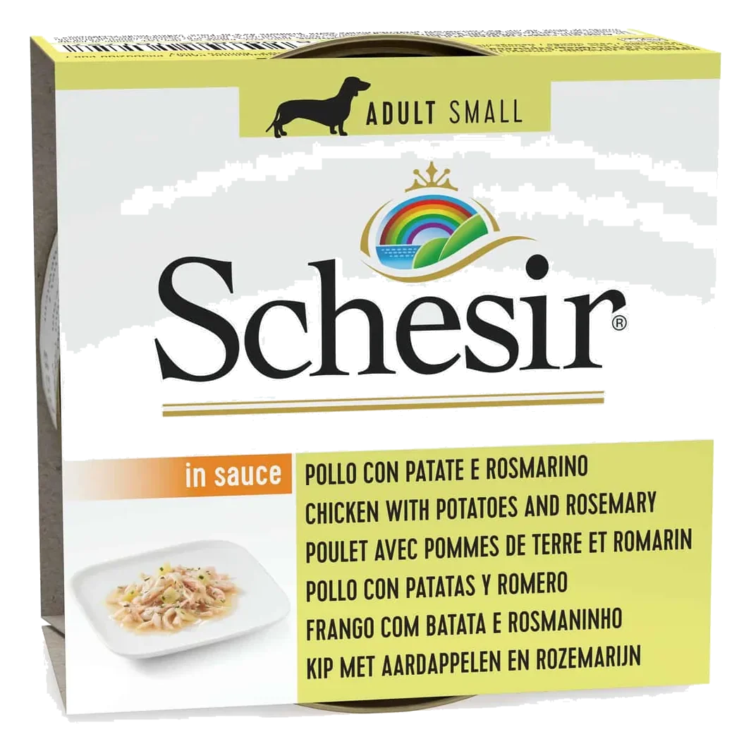 Schesir Nassfutter Hund Huhn mit Kartoffeln und Rosmarin, 85 g
