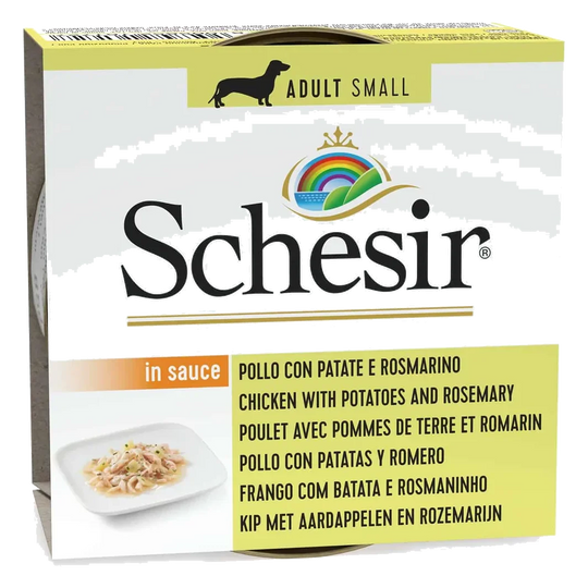 Schesir Nassfutter Hund Huhn mit Kartoffeln und Rosmarin, 85 g