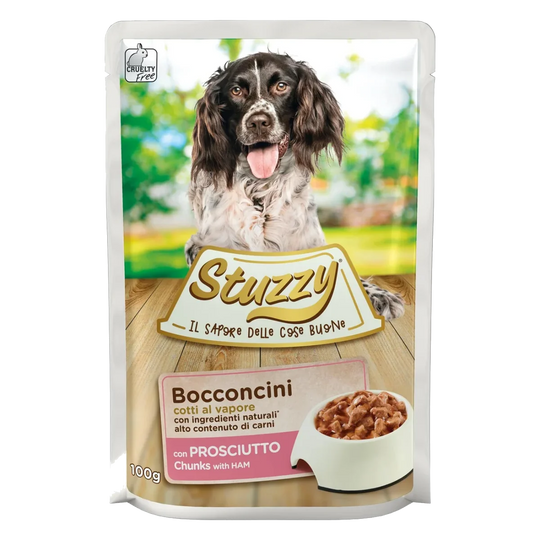 Stuzzy Nassfutter Hund Schinken, Beutel 100 g