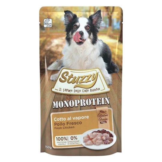 Stuzzy Monoprotein Nassfutter Hund frisches Huhn, Beutel 150 g