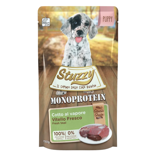 Stuzzy Monoprotein Nassfutter Welpe Kalb, Beutel 150 g