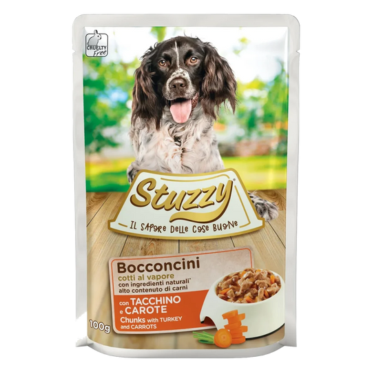 Stuzzy Nassfutter Hund Pute und Karotten, Beutel 100 g