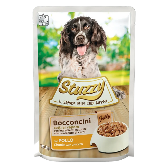 Stuzzy Nassfutter Hund Huhn in Gelee, Beutel 100 g