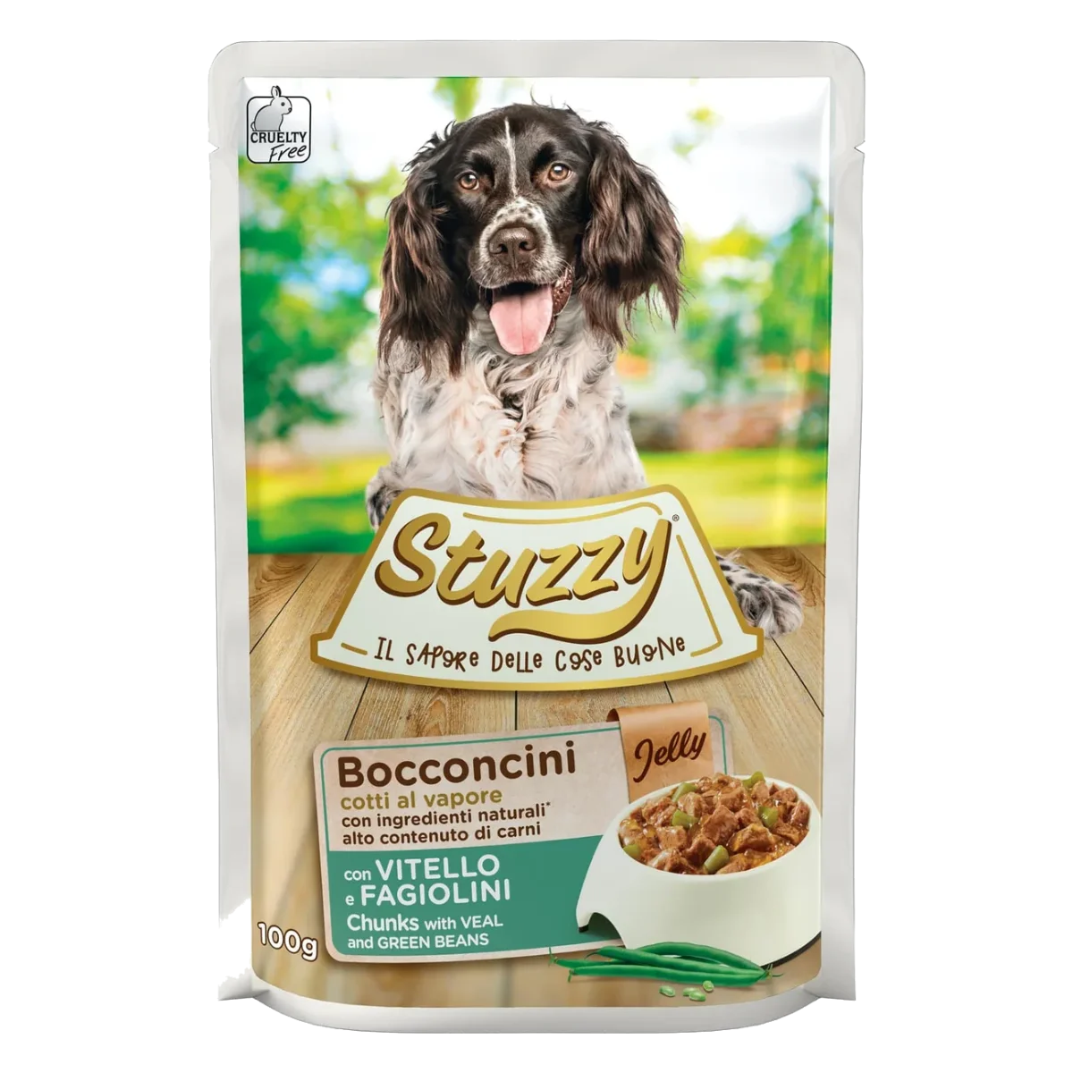 Stuzzy Nassfutter Hund Kalb und grüne Bohnen, Beutel 100 g