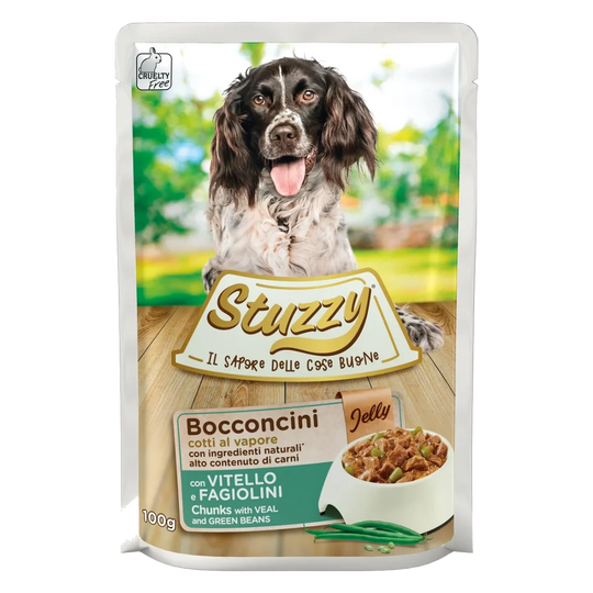 Stuzzy Nassfutter Hund Kalb und grüne Bohnen, Beutel 100 g
