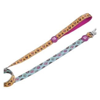 Zweifarbige Hundeleine Dukier Cupcake, Neoprengriff, T1 und T2