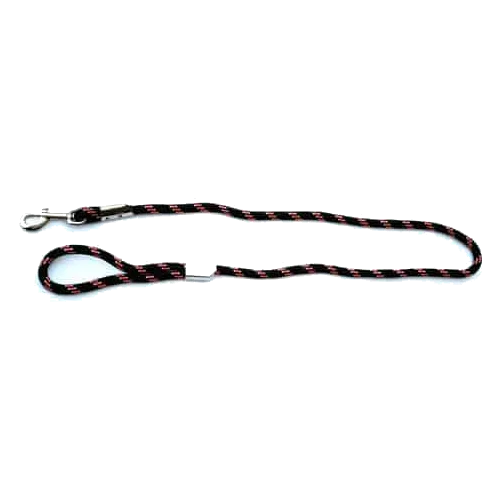 Hundeleine aus Seil rot-schwarz, 8 mm