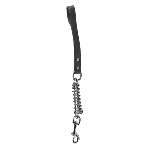 Metall-Hundeleine mit Ruckdämpfer und Karabiner, 4 mm × 60 cm