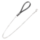 Metall-Hundeleine mit Ledergriff, 4 mm × 80 cm
