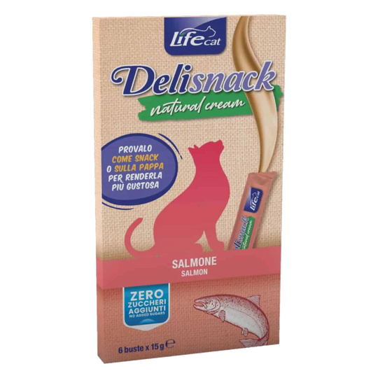 Life Cat Cremesnack Lachs, 6 × 15 g