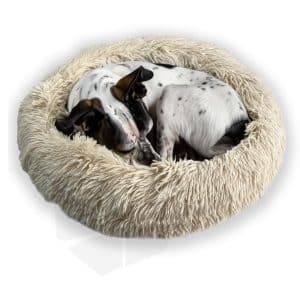 Beruhigendes Donut-Hundebett, Creme, 50 cm