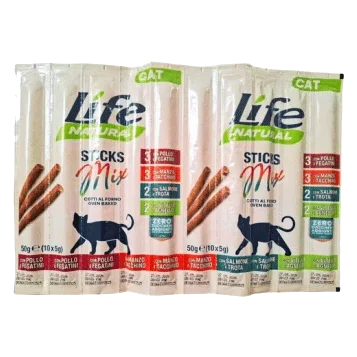 Life Cat Deli Snack Sticks Mix für Katzen, 10 × 5 g