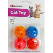 Blister mit 4 Glöckchenbällen für Katzen