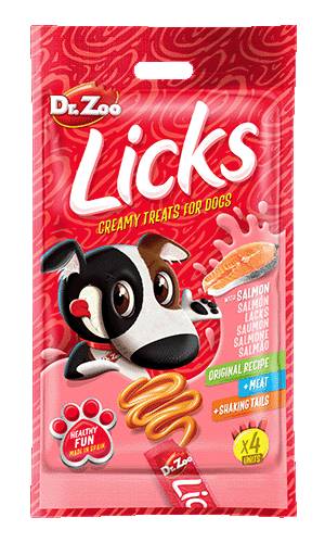 Dr. Zoo Licks Lachs für Hunde, 4 × 15 g
