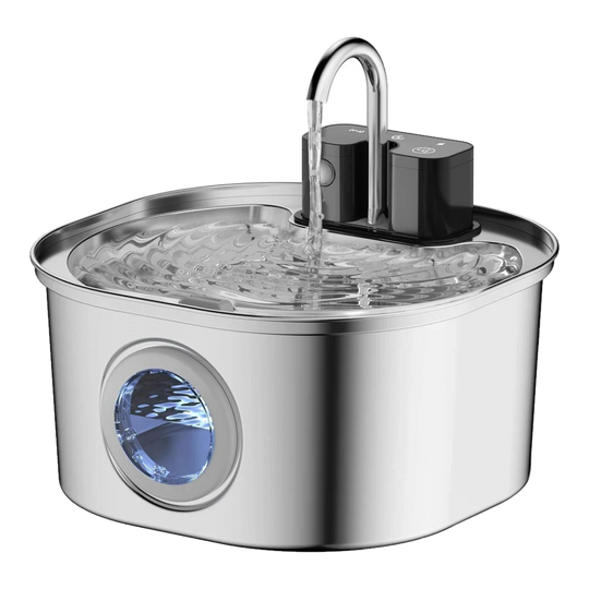 Kabelloser Katzenbrunnen aus Edelstahl 3,2 L mit Wasserhahn