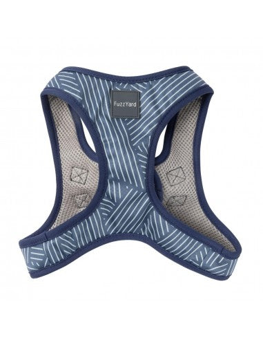 Step-in-Geschirr für Hunde FuzzYard Thornbury Aegean Blue, atmungsaktiv und reflektierend