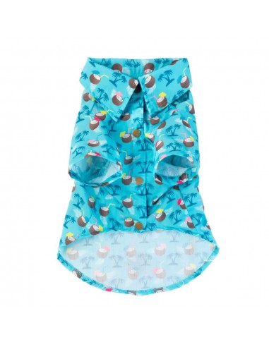 FuzzYard Blue Oasis Hawaii-Hemd für Hunde (Größe 4)