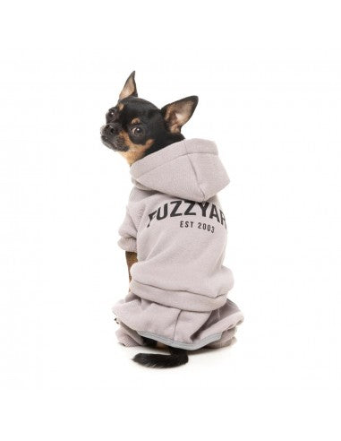 Hunde-Hoodie FuzzYard Urban aus Baumwolle in Hellgrau