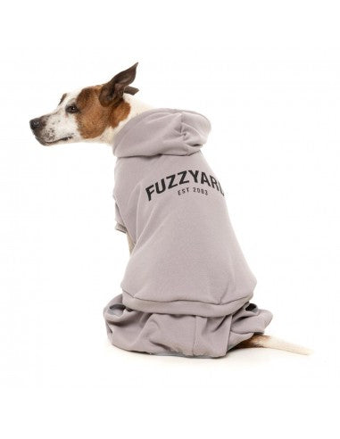 Hunde-Hoodie FuzzYard Urban aus Baumwolle in Hellgrau