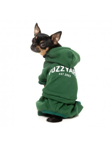 Hunde-Hoodie FuzzYard Urban aus Baumwolle in Grün
