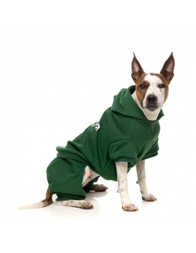 Hunde-Hoodie FuzzYard Urban aus Baumwolle in Grün
