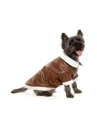 Fliegerjacke für Hunde FuzzYard Ava in Braun