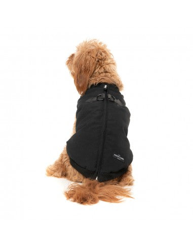 Hundejacke mit Geschirr FuzzYard East MacGyver in Schwarz